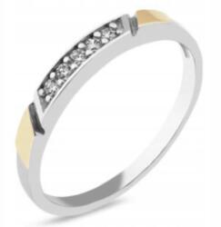  Ezüst Gyűrű Arany És Cirkóniákkal 953 19-es méret