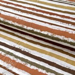  Pamutvászon Big stripes Snoozy brick