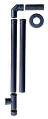 KEPO Kit tubulatura cos fum negru SP DN 80mm cu garnitura KEPO (10771801)