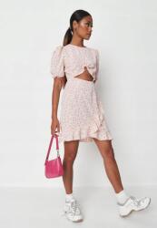 Missguided Rózsaszín, Virágmintás Ruha, Size 34, mini (351293)