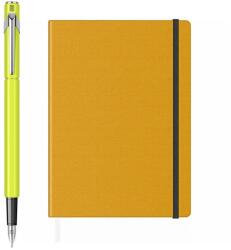 Caran d'Ache Set Stilou Caran D Ache 849 galben + Notes Velvet A5 cu elastic (PACHETPARKER52(8))