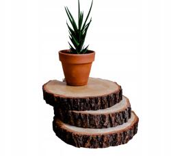 Woodson WoodsonDeko fa szeletek kéreggel természetes kerti ház dekoráció 3 db (5902768819724)