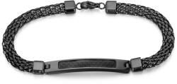 BeSpecial Bratara inox Plasa Neagra cu Placuta Carbon , Eleganta si Forta Urbana (BPK19)