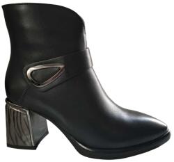 Feeling Botine dama Feeling piele naturala 25-165-02, negru