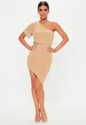 Missguided Aszimmetrikus Ruha Egy Vállas, Size 38, bézs (246835)