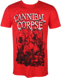 Plastic Head tricou bărbați CANNIBAL CORPSE - PILE OF SKULLS 2018 - RED - PLASTIC HEAD - PH11618