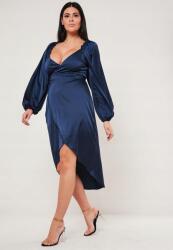 Missguided Gránát Színű Szatén Ruha (46) (246496)