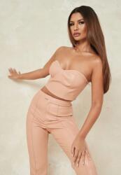 Missguided Bézs Bőrutánzat Felső (38) (266765)