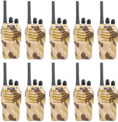 PNI Kit statii radio portabile PNI PMR R40 CAMO, set cu 10 buc, 0.5W, 16 PMR, acumulatori 1200mAh cu incarcatoare si casti incluse (PNI-R40C-10) Statii radio