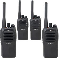 PNI Kit 4 statii radio portabile PNI PMR R17 446MHz, 0.5W, 16 canale PMR si tonuri 50 CTCSS si 104 DCS, programabila, Li-Ion 2200 mA (PNI-R17-4) Statii radio