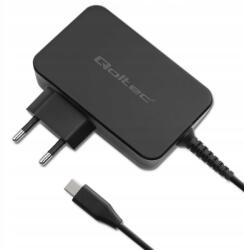 Qoltec Akkumulátortöltő GaN Power Pro 1xUSB-C 90W 5-20V 3-4.5A Fekete (52387)