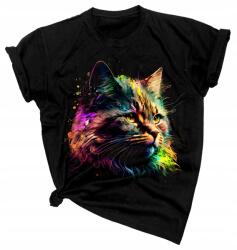  Női pamut póló Macskával Neon XL-es (KOSZULKA z KOTEM)