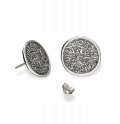 AB-Ag Fülbevaló Jelek Történelem Föld Korong Fajstos Ezüst 925 A Stift
