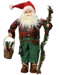 Kaemingk Mikulás kosárral, karácsonyi díszfigura, 60 x 27 cm (8720194866573)