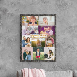 Art Gift Decor Картина от канава с ваши снимки Честит Юбилей, дядо!