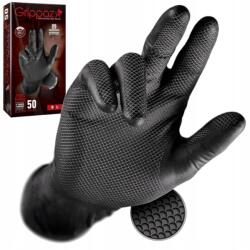 Grippaz Egyszerhasználatos nitril kesztyű Grippaz méret 10 XL Fekete erős 50 db (246BL)