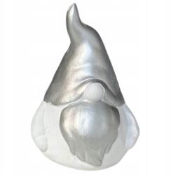Direct home and garden Gipsz figura manó kicsi fehér-ezüst 11 cm karácsonyi dekoráció