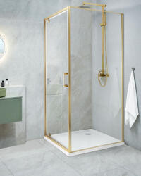 Maxishop Cabina de dus DARLI 80 x 80 x 185 cm Auriu (568265)