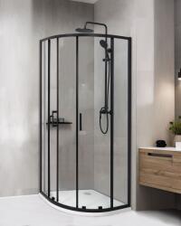 Maxishop Cabina de dus JUKATAN 80 x 80 x 185 cm Negru (567564)