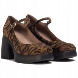 Wonders Félcipő spanyol Wonders övvel H-4940 Zebra Tabac MÉRET. 40 (H-4940 ZEBRA TABAC)