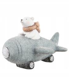 Direct home and garden Mackó figura a repülőgépen karácsonyi dekoráció Karácsonyi Ajándék (5903039421141)