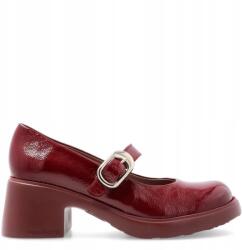 Wonders E-7122 Bordó Platform Cipő, Size 38, bőr (WONDERS E-7122 VINO)