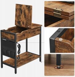 Zanzara Asztal tárolórekesszel és tápcsatlakozóval, Usb 60 cm (5903332070596)