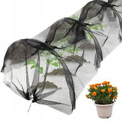 Bedee Kerti alagút, fekete háló, 4mm, 300×45cm, szellőzés, növényvédelem (Pokrywa przeciwsłoneczna)