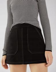 Bershka Fekete Mini Szoknya Zsebek (xs) (239340)