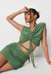 Missguided Zöld Felső, Size 40, pamut, húzózsinór (327554)