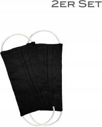 Oeko-Tex 2 db-os újrafelhasználható pamut maszk szett Oeko-tex Fekete (4044372033491)