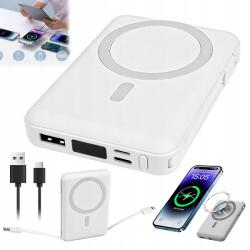  Powerbank 10000mAh Vezeték nélküli 15W Led Type-C Lightning Utazó (przenośny zasilacz)