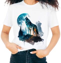  Női pamut póló farkas mintával 4XL-es