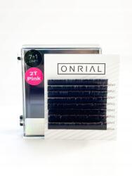Onrial Műszempillák szempilla hosszabbításhoz, kéttónusú rózsaszín L 11-14 0.07 mm Onrial (000057994)