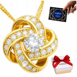 Larezo Arany Nyaklánc Csillag Átszőtt Kozmosz Kristály Ezüst 925 (srebrny łańcuszek kryształowy cyrkonie kwiat)