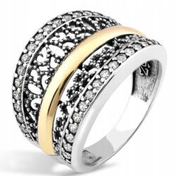  Ezüst Gyűrű Arany És Cirkóniákkal 235 12-es méret (235)