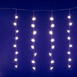  Beltéri ledes hópehely fényfüggöny, meleg fehér (KAF50WW)