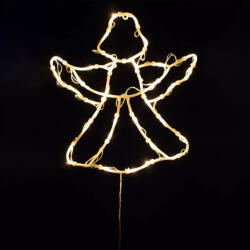  Beltéri elemes angyal ablakdísz, meleg fehér (KID501BWW)