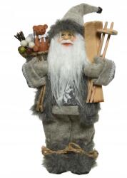 Kaemingk Mikulás figura, karácsonyi dekoráció, szürke, 45 cm (Mikołaj z poliestru)