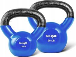yes4all 2 db-os szett Yes4All Kvwi Kettlebell Öntöttvas vinil bevonat Edzéshez (0817802024826)
