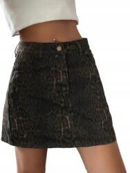 Shein Dazy Farmerszoknya Mini Barna Pöttyös Bevarrt Rövidnadrág 38 M__M