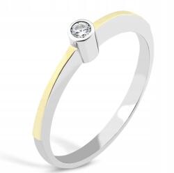  Ezüst Gyűrű Arany És Cirkóniákkal 836 10-es méret (836)