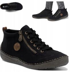 RIEKER Női sportcipők 41 Sportos Kényelmes Bebújós Félcipők Ősz Fekete (Rieker 52514-00)