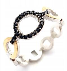  Ezüst Gyűrű Arany És Cirkóniákkal 1007-1 Méret 11 (1007)