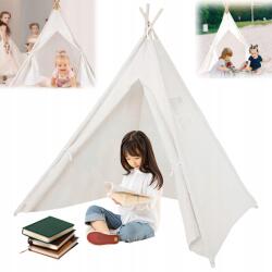 Bedee Gyerek Pamut Sátor 120X120Cm Ablakos Fa Ágyrács Tipi