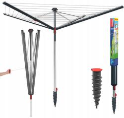 Vileda Kültéri Szárítógép Erős Vileda Sun Rise Állítható Rozsdamentes Prémium 50 (4023103233935) Ruhaszárító