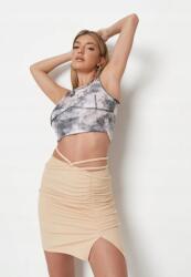 Missguided Bézs Mini Ceruza Szoknya, Size 46, 96% poliészter, magasított derék (585642)