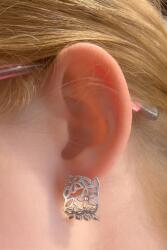  Ezüst fülbevaló divatos áttört mintás ezüst 925 K431 (K431min)