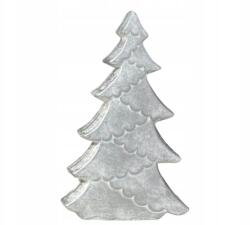 Direct home and garden Beton karácsonyfa figura fehér-ezüst 20 cm Karácsonyi dekoráció