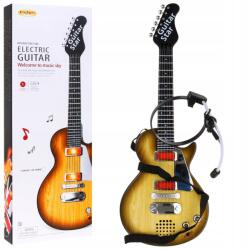 Ramiz Elektromos gitár gyerekeknek 3+ fa utánzat Fejhallgató mikrofonnal (ZMU.HK-9080B.WOOD)